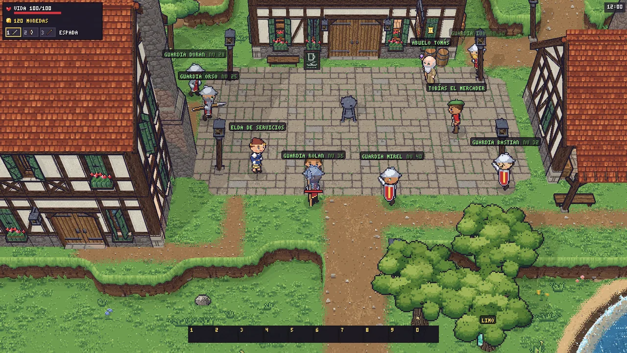 El pueblo del prado, en el juego